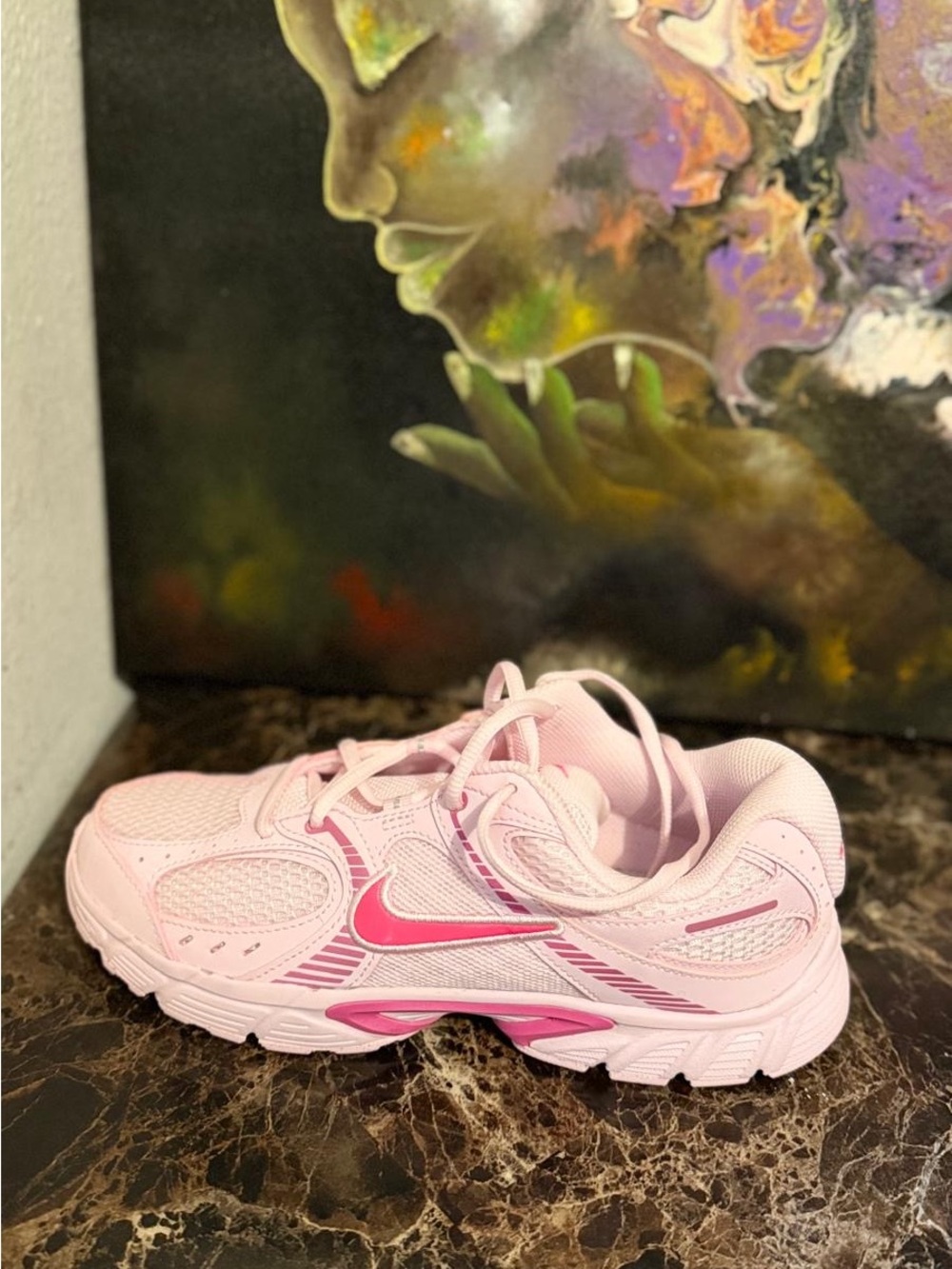 Nike Kids Pink and Hot Pink Running Sneakers